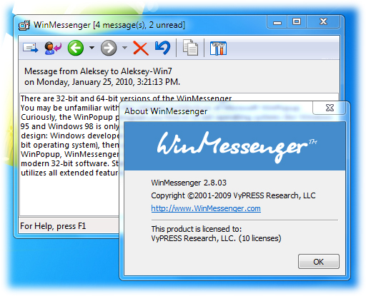 Screenshot for WinMessenger 2.8.05